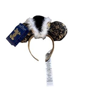 Disney pirates of the Caribbean Black and Gold Floral Ear Headband